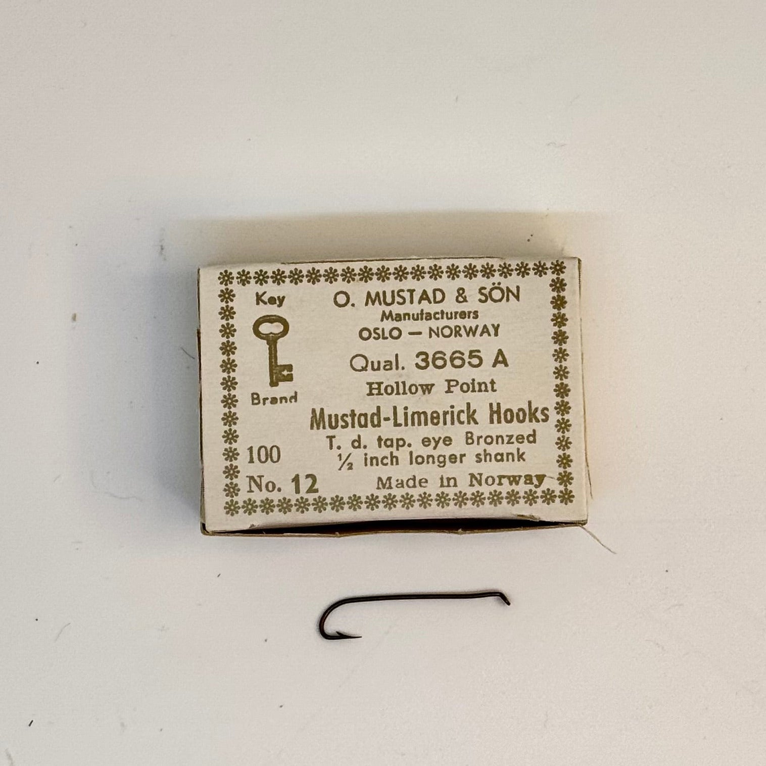 VINTAGE Mustad-Limerick 3665A Haken