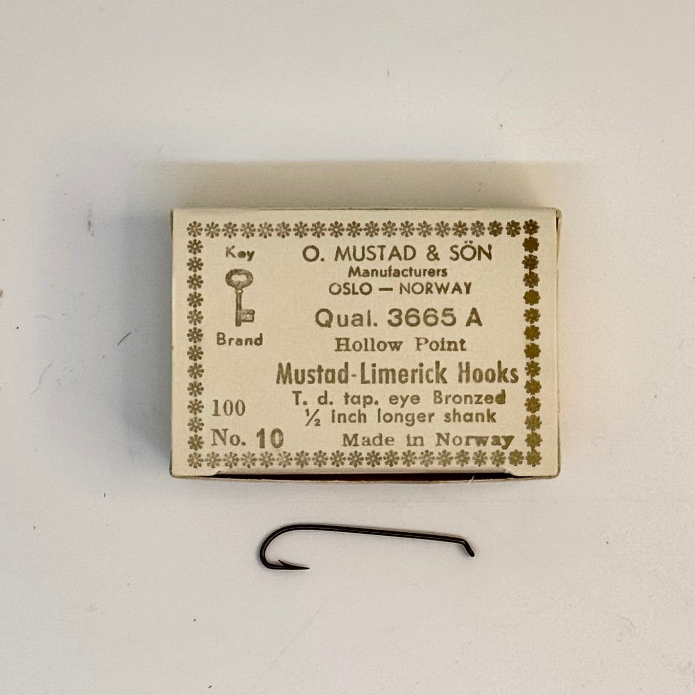 VINTAGE Mustad-Limerick 3665A Haken
