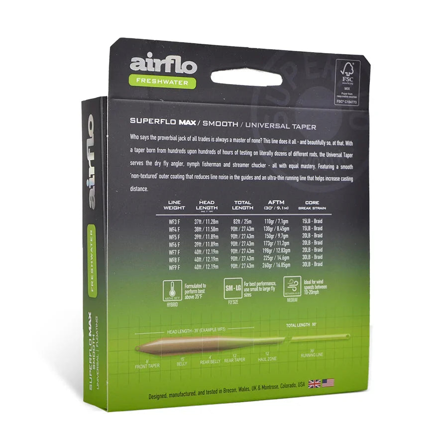 Airflo Superflo MAX SMOOTH Universal Taper