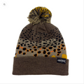 Rep Your Waters Knit Hat — Merino Blend — Pom Pom — Braun Trout Skin