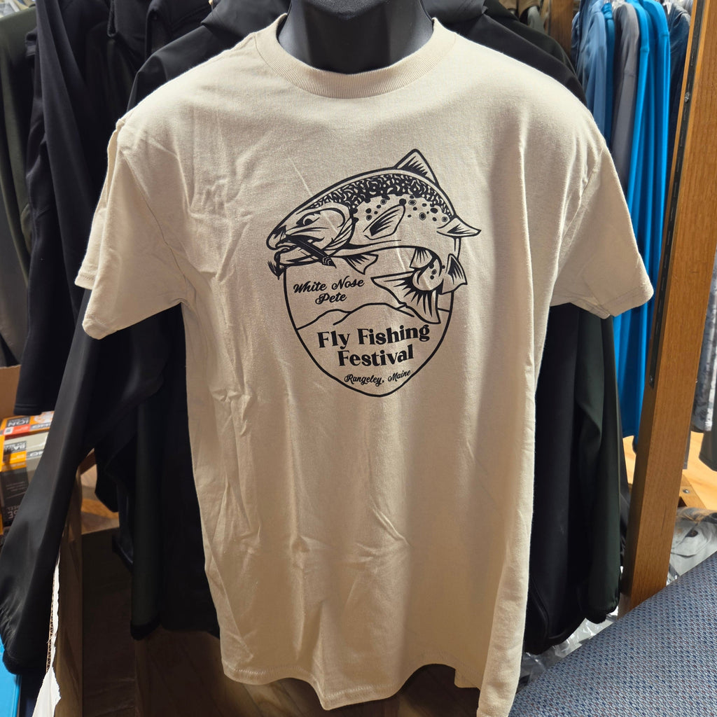 Weiß Nose Pete Fly Fishing Festival T-Shirt