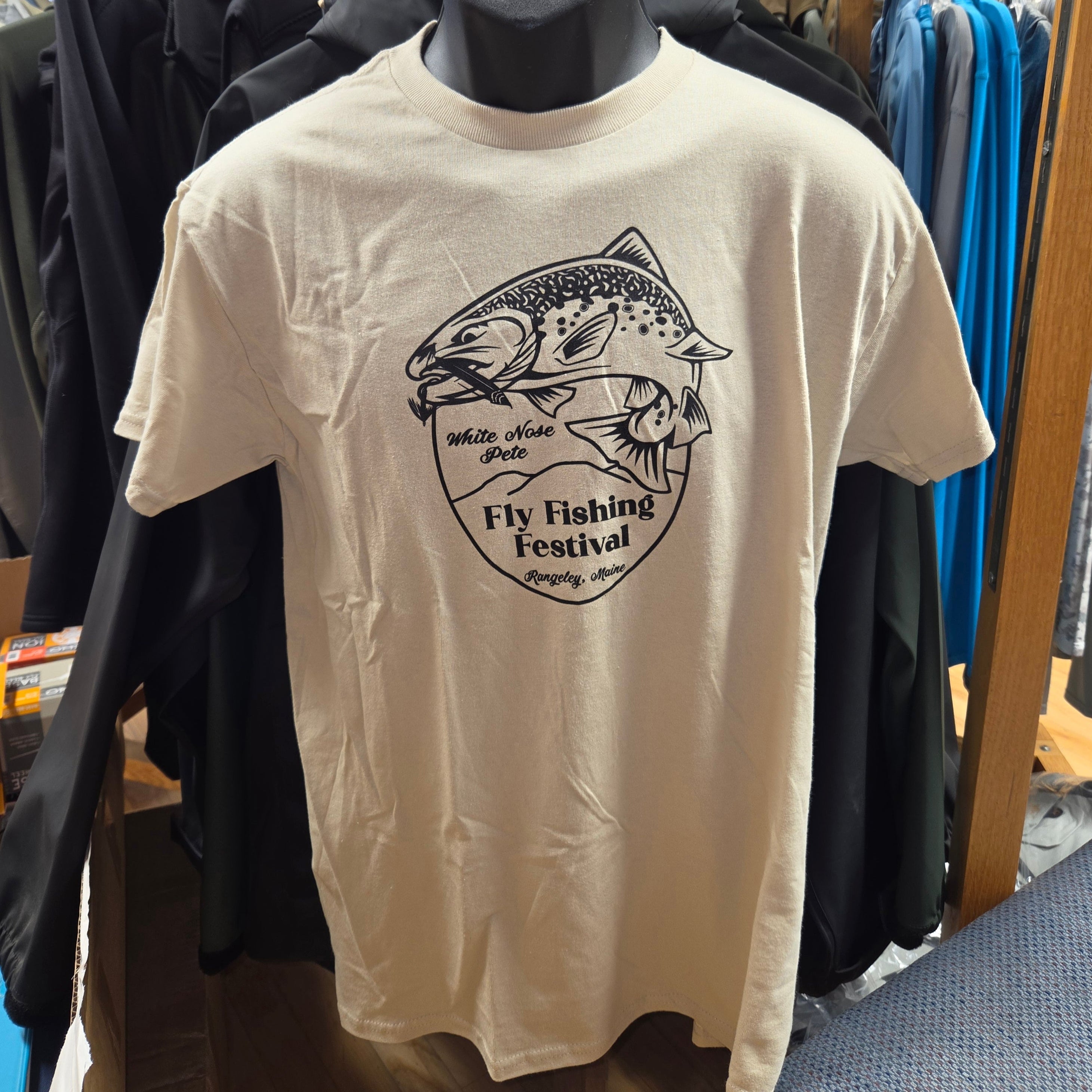 Weiß Nose Pete Fly Fishing Festival T-Shirt