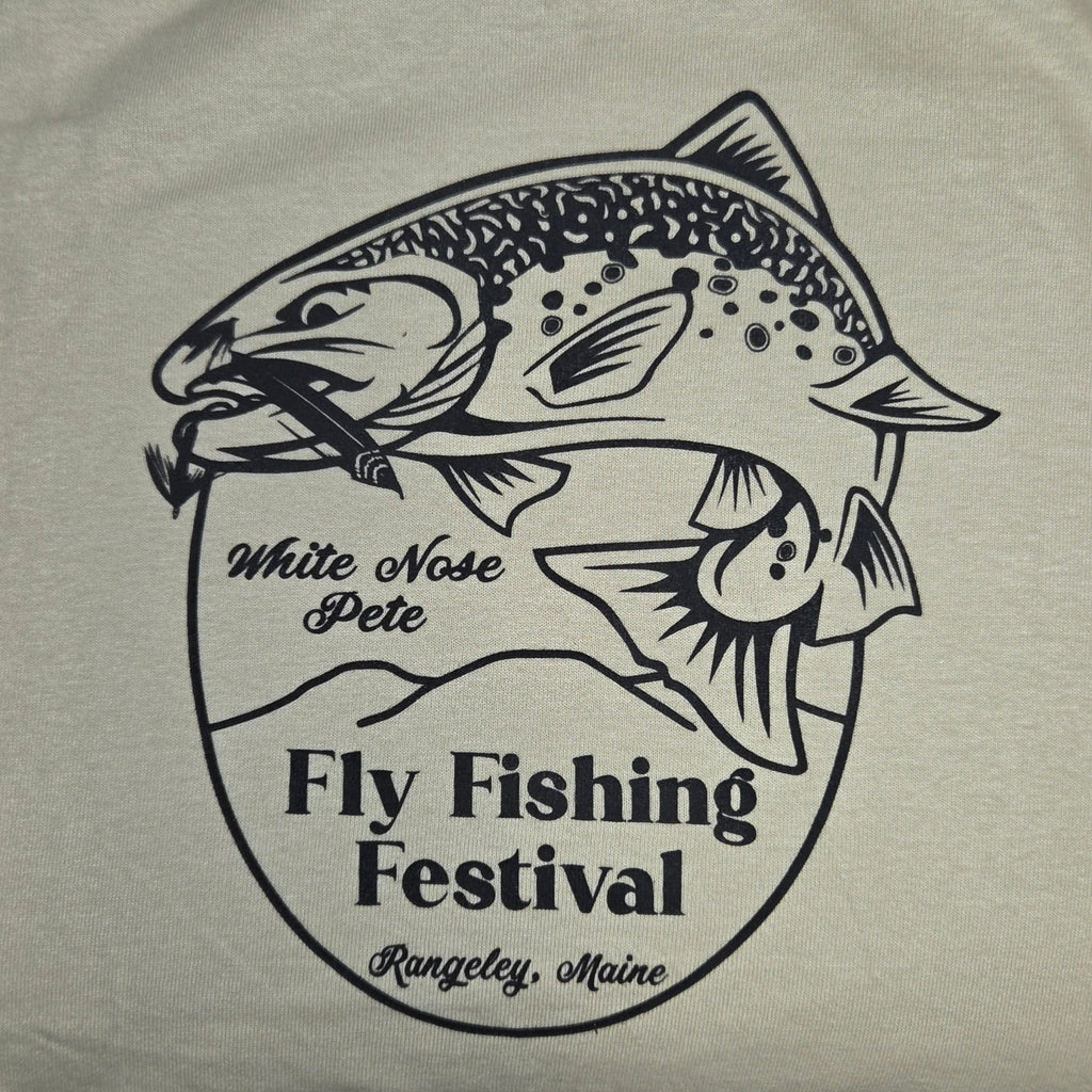 Weiß Nose Pete Fly Fishing Festival T-Shirt